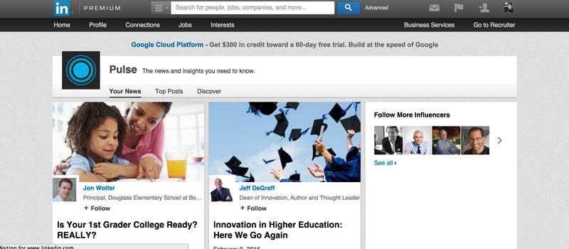 LinkedIn Publisher Platform