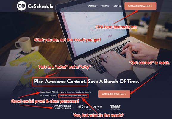 Concrete Lessons In Great Copywriting From CoSchedule's Kick-Ass Homepage