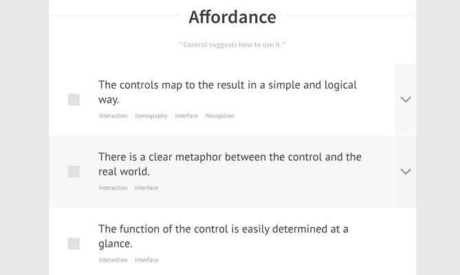 IxD (Interaction Design) Checklist