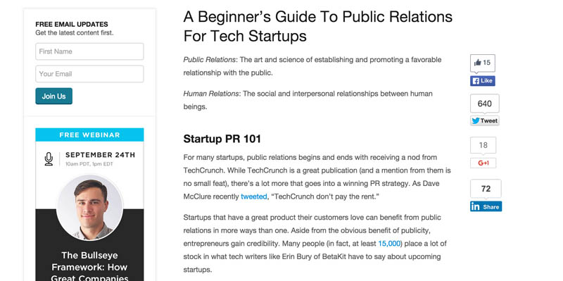 A Beginner’s Guide To Public Relations For Tech Startups