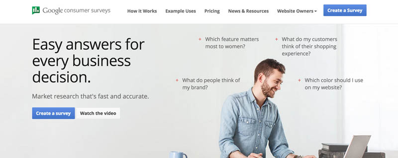 Google consumer surveys