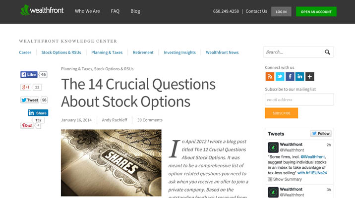 The 14 Crucial Questions About Stock Options