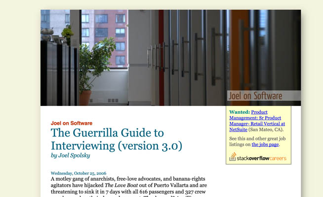 The Guerrilla Guide to Interviewing