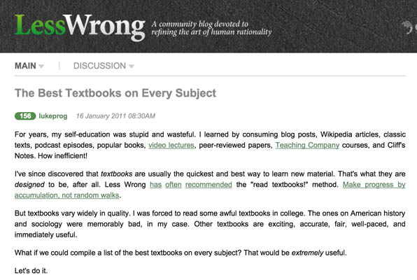 The Best Textbooks on Every Subject