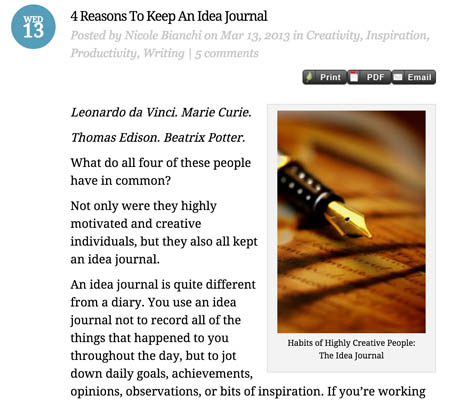 4 Reasons to Keep an Idea Journal